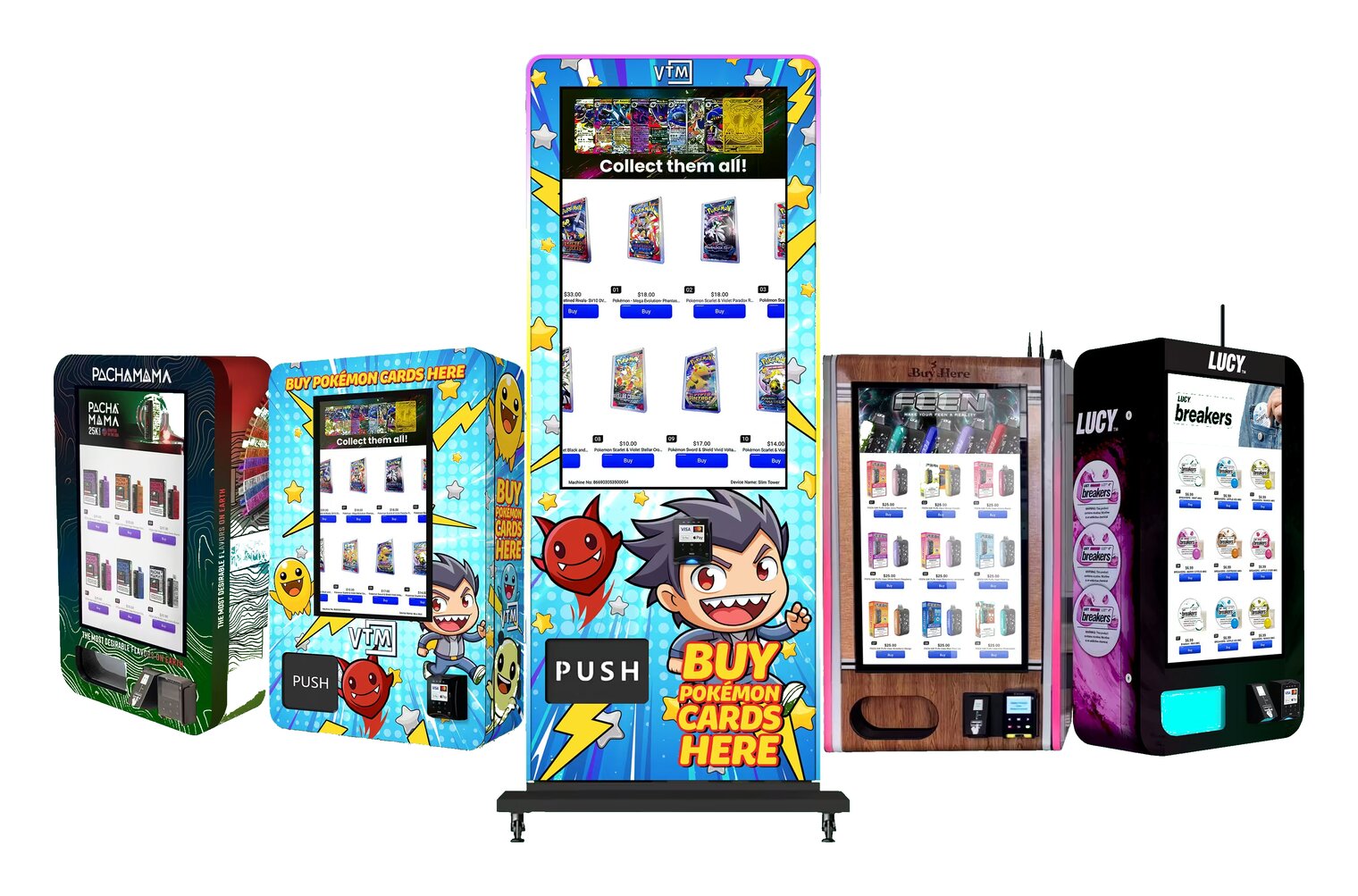 Gamme de machines Booster Minute avec habillages personnalisés